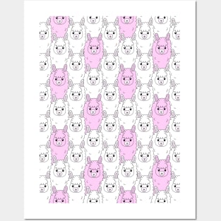 Cute llaama pattern Posters and Art